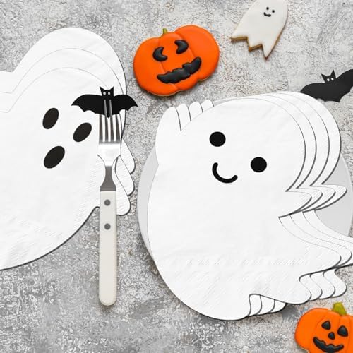 Halloween Ghost Napkins 40pcs for Kids Spooky Party