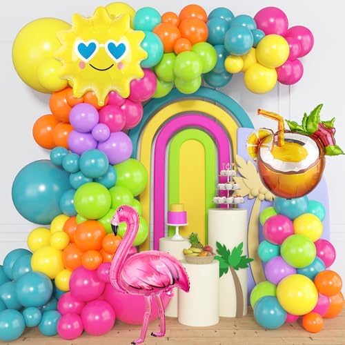 164Pcs Tropical Balloon Arch Kit for Parties