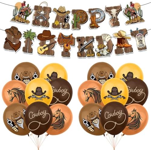 Western Cowboy Party Decorations Set