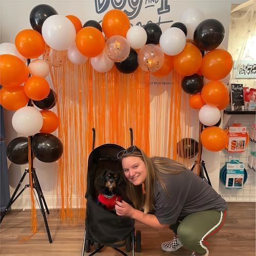Orange and Black Balloon Arch Kit with 113pcs Balloons
