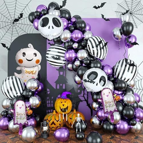 HIPIHOM 85 Pcs Halloween Balloon Garland Kit
