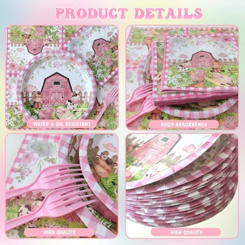 Farm Animal Birthday Decorations 249pcs Pastel