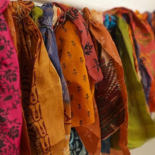 Desi Favors Indian Fabric Christmas Garland Bunting 65 FT