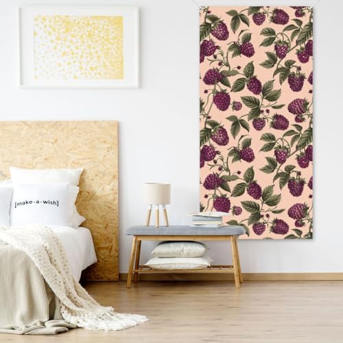 Raspberry Vine Door Banner Cover Decor
