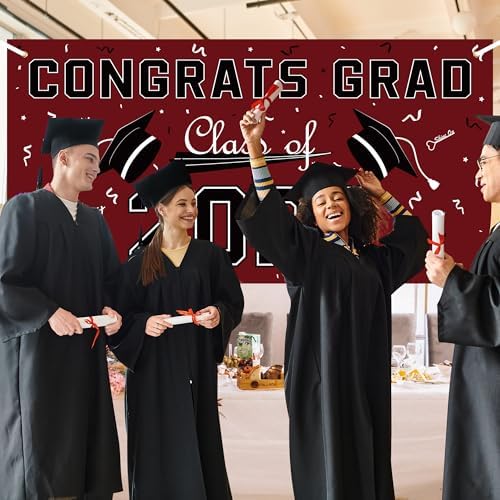 2025 Graduation Decorations Maroon Banners