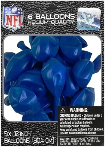 Amscan Dallas Cowboys Navy Blue Latex Balloons 12 Inch 6 Pack