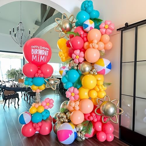 HILAVO Summer Tropical Balloon Garland Kit