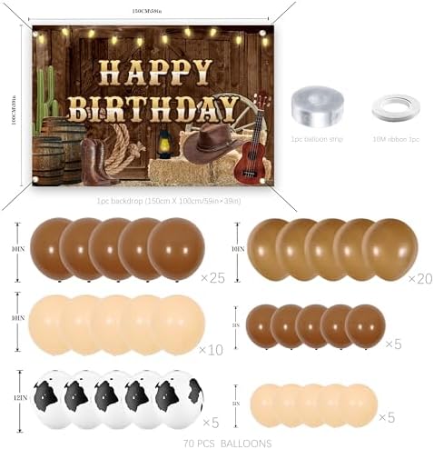 Wild West Cowboy Birthday Decorations Balloon Arch Garland Set
