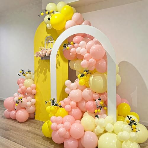 Pink and Yellow Balloon Arch Decor Kit 122Pcs