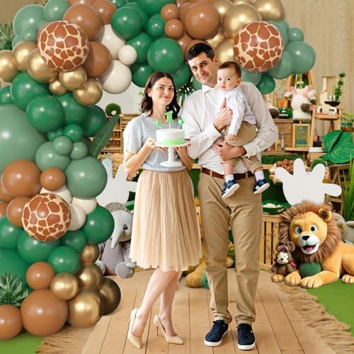 Ouddy Life 157 Pcs Jungle Safari Balloons Arch Kit