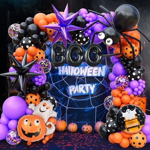 157Pcs Halloween Balloon Garland Arch Kit