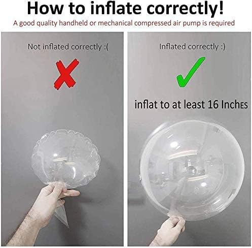 18 Packs Light Up LED Balloons with 3 Modes and Battery