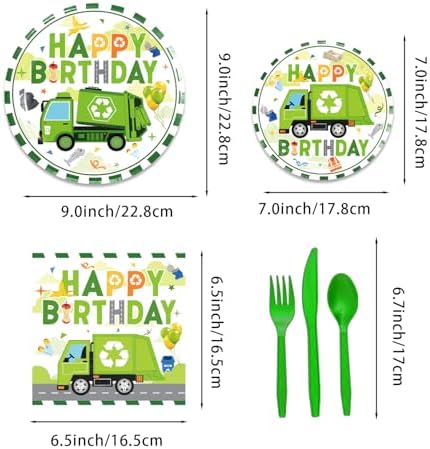 Trash Truck Birthday Decorations Set