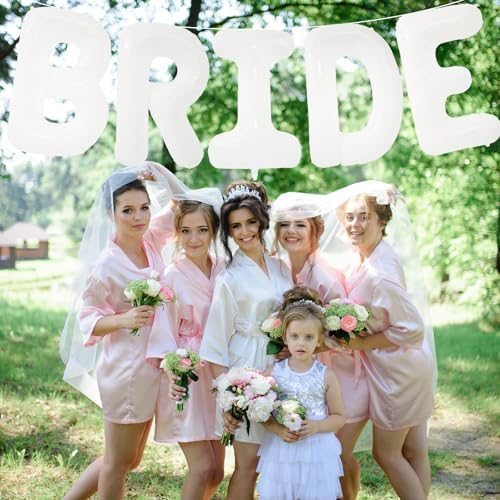 40 Inch Pure White Bride Balloon Banner