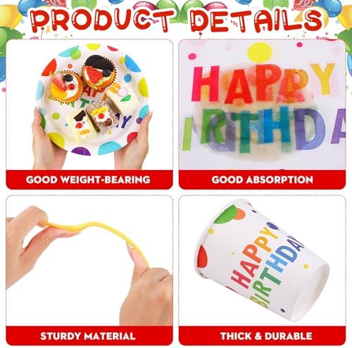 400 Piece Happy Birthday Party Supplies Set