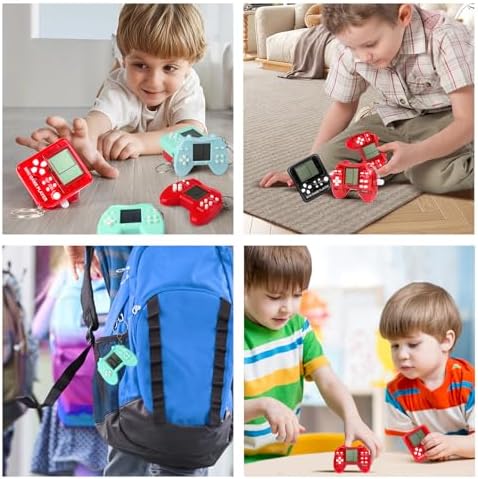 24Pcs Video Game Keychain Party Favors for Kids and Adults