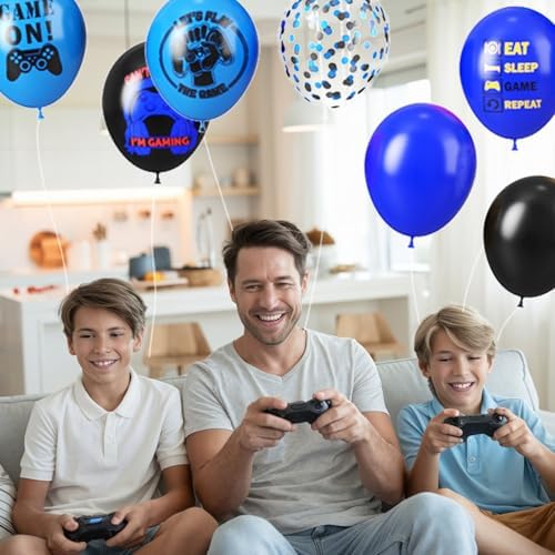 Gaming Party Balloons with Confetti Design