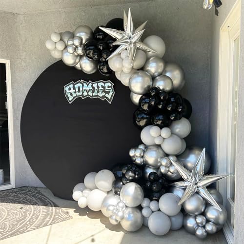 NISOCY Black Balloons 102PCS Garland Arch Decor Kit