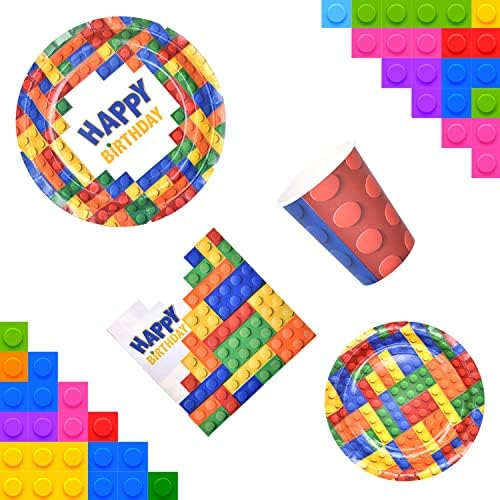 Dylives 180 Pcs Building Block Party Supplies Set