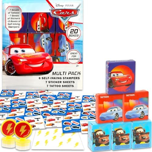 Disney Cars Party Favors 20 Pieces Lightning McQueen Box Set