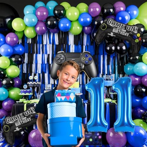 11th Birthday Game Balloons Arch Kit