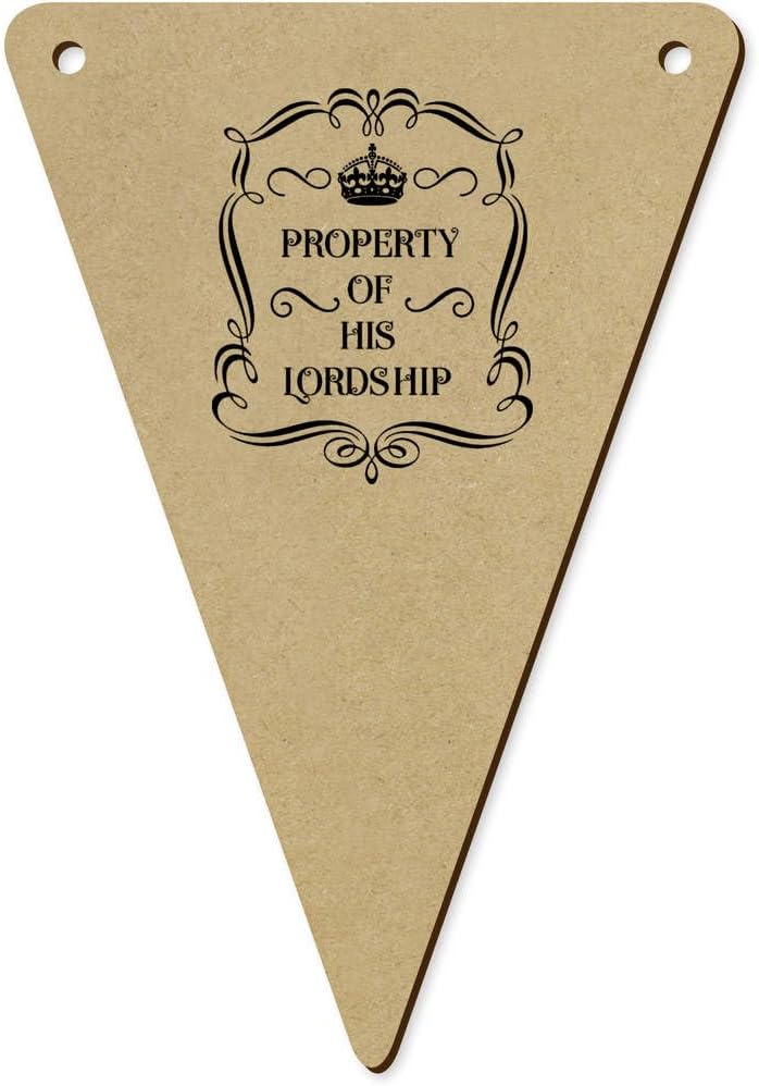 5 Piece 140mm Property of His Lordship Wooden Bunting Flags