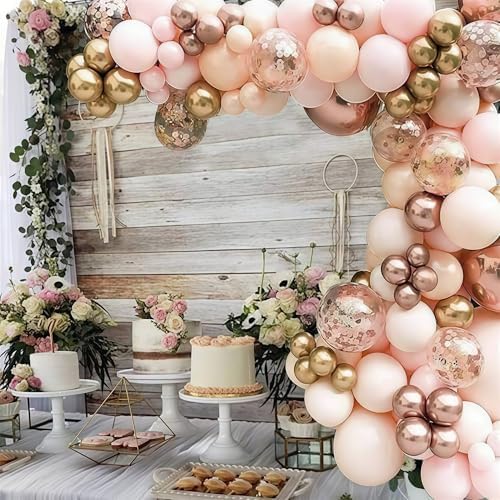 Blush Rose Gold Balloon Garland Kit for Parties and Celebrations