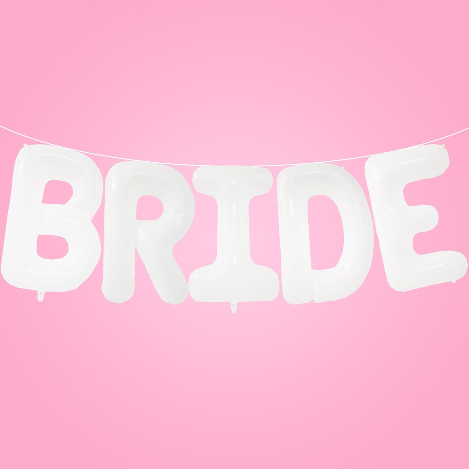 40 Inch Pure White Bride Balloon Banner
