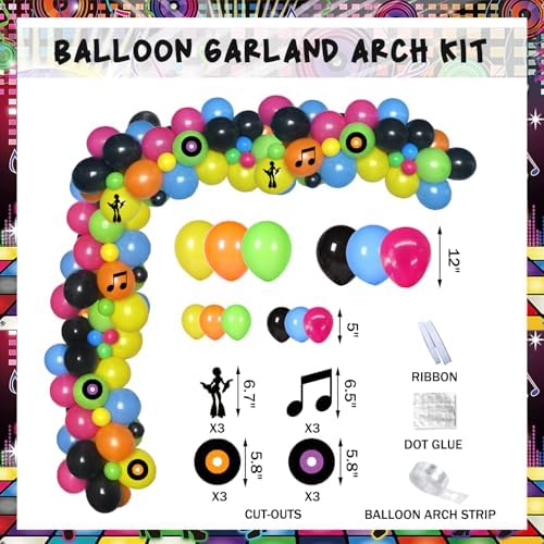 70s Party Decor Kit with 118 Decor Items