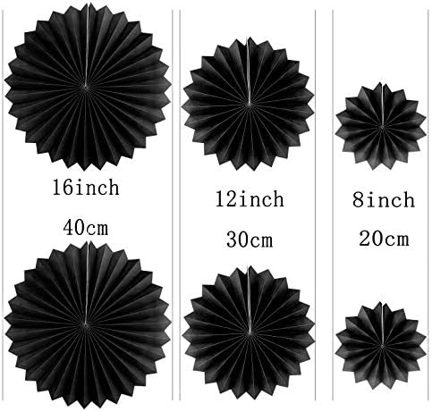 Video Game Party Hanging Fans 12pc - Black Purple Decorations