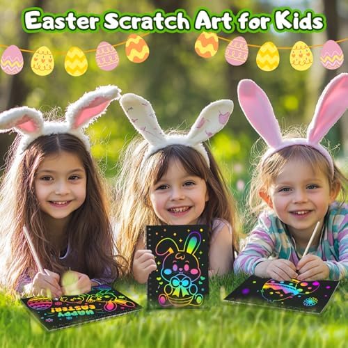 Rainbow Scratch Art Notebook Party Favors 36 Pack for Kids