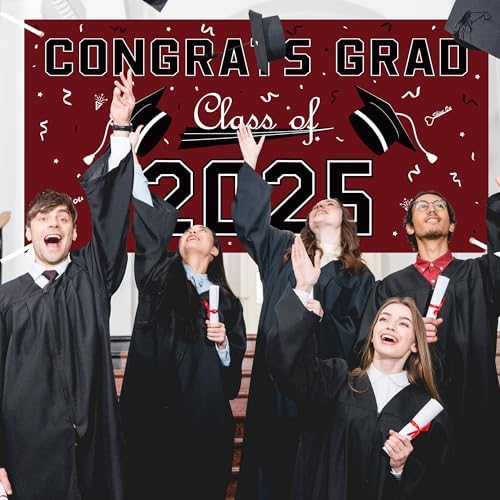 2025 Graduation Decorations Maroon Banners