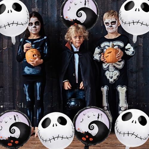 16Pcs Halloween Balloons Skull Nightmare Decorations for Party Supplies