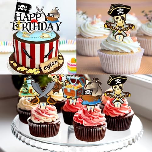 Pirate Theme Birthday Decorations 38 Piece Set