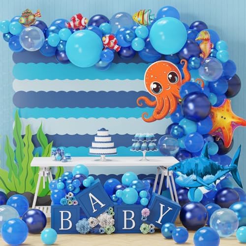 PageebO Ocean Animals Balloon Arch Kit 120pcs