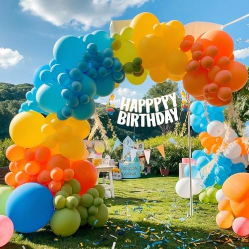 120 Pcs Summer Tropical Balloon Arch Kit