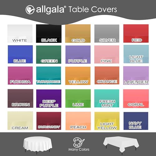 Allgala Waterproof Disposable Tablecloth 6PK 54x108 Gold