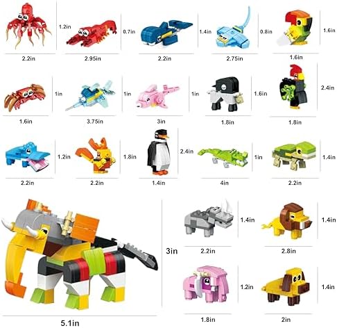 24 Pack Mini Building Blocks Toy for Kids 6-12