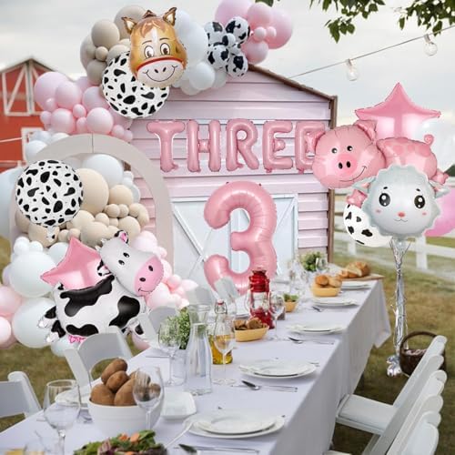 21 PCS Farm Animal Theme Balloons Party Decor