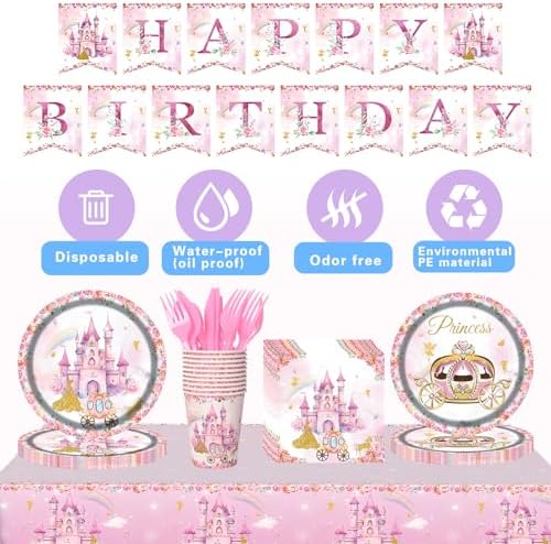 Princess Birthday Supplies Set for Kids