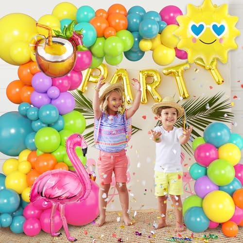 164Pcs Tropical Balloon Arch Kit for Parties