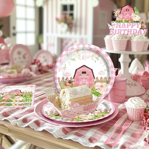 Farm Animal Birthday Decorations 249pcs Pastel