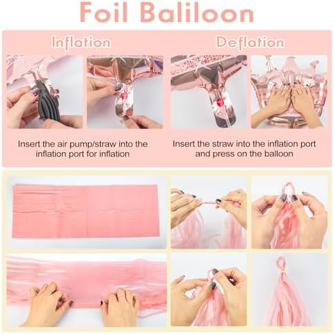 Rose Gold Birthday Decorations for Women Girls