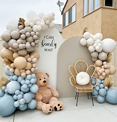 Dusty Blue Double Stuffed Balloons Set for Party Decorations