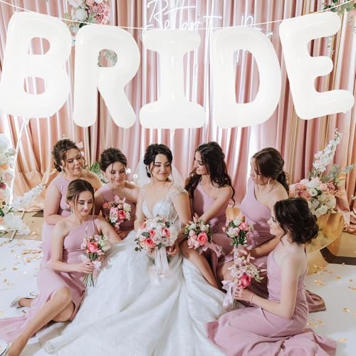 40 Inch Pure White Bride Balloon Banner