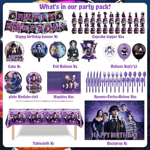 Wednesday Inspire Birthday Decor Set