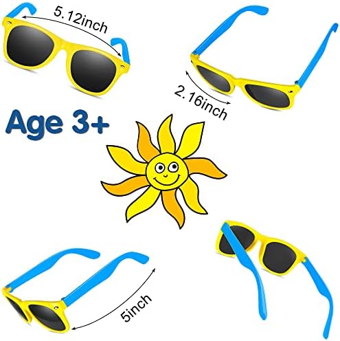 GINMIC Kids Sunglasses Party Favors 12 Pack Neon