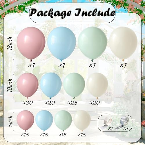 161pcs Spring Tea Party Balloon Arch Kit