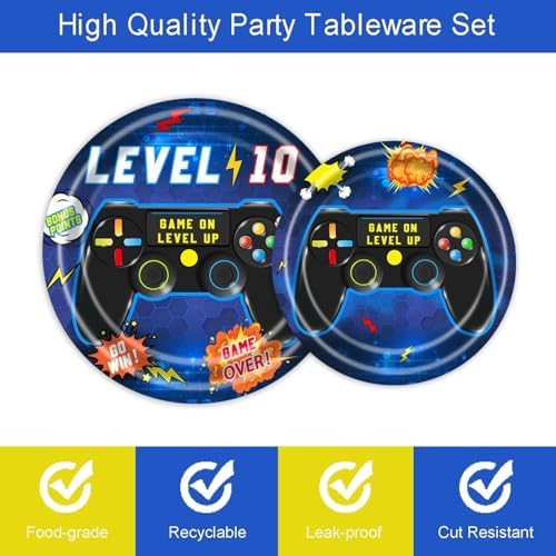96Pcs Video Game Birthday Party Supplies for 24 Guests