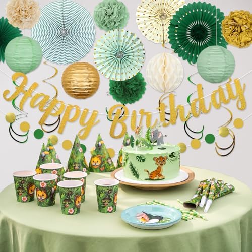 Sage Green Birthday Party Decorations 21pcs Set